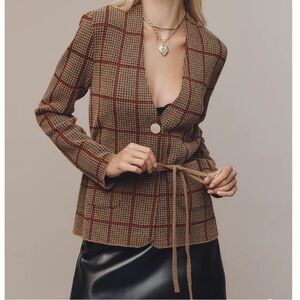 Anthropologie Plaid Brown Women's Jacket